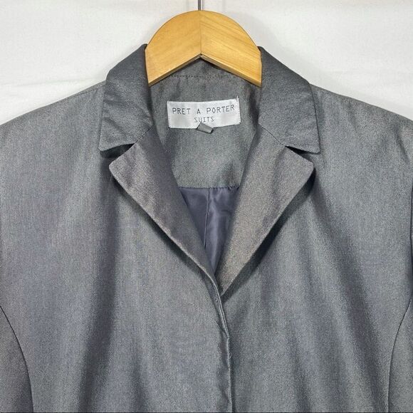 Pret A Porter Grey Button Up Jacket - Picture 5 of 13